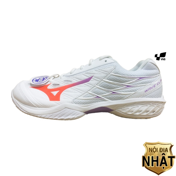 Giày Cầu Lông Mizuno Wave Claw - Trắng Tím (Mã JP)